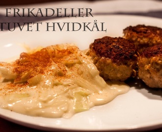 Frikadeller og stuvet hvidkål