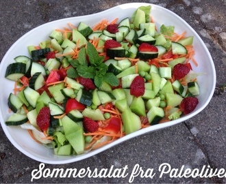 Sommersalat med honning-sennepsdressng