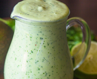 Healthy Creamy Avocado Cilantro Lime Dressing