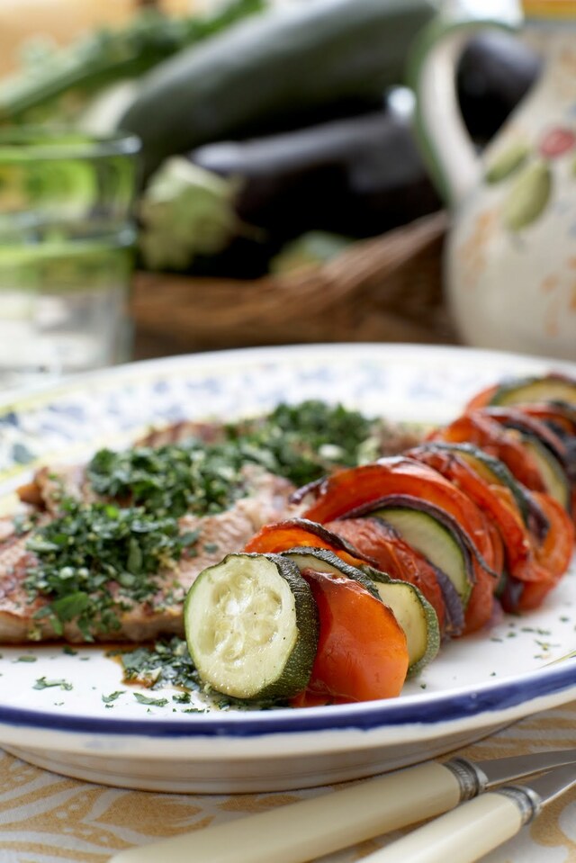 Kalvesteaks med gremolata og tian