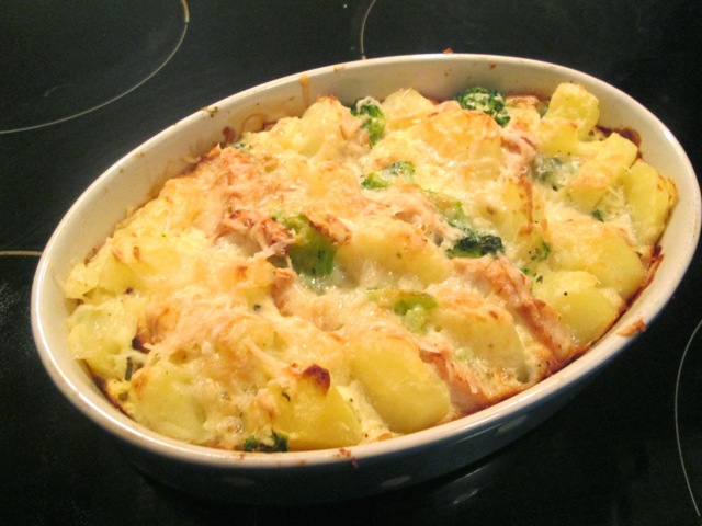 Kartoffelgratin med Kylling og Broccoli