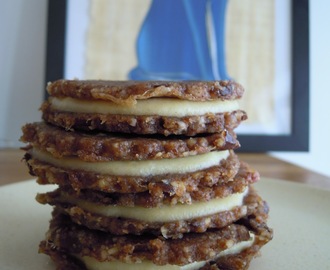 Pebrede raw cookies med appelsincreme - juleinspirerede