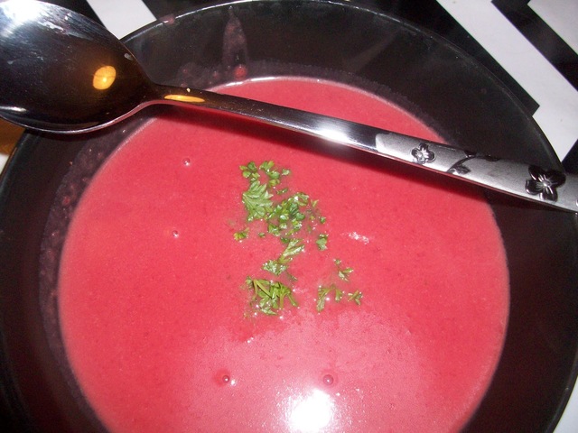 Rødbede/Kartoffel suppe