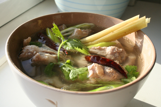 Spicy thai rib soup