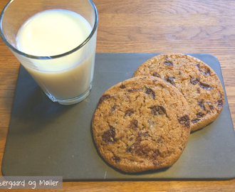 Cookies med vanilje og mørk chokolade