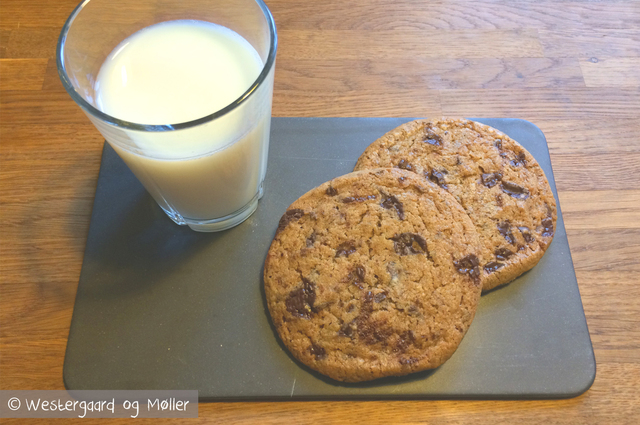 Cookies med vanilje og mørk chokolade