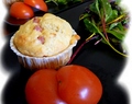 Muffins salés au jambon