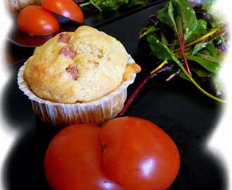 Muffins salés au jambon