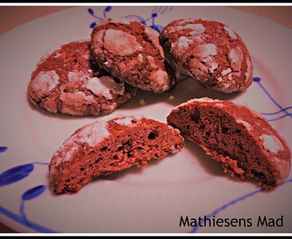 Røde jule cookies (Red velvet cookies)