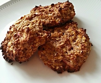 Fedtfattige æblesmåkager med havregryn