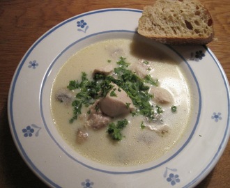 Champignonsuppe med kylling