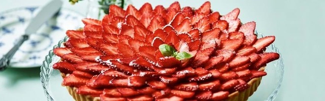 Frisk jordbærtærte