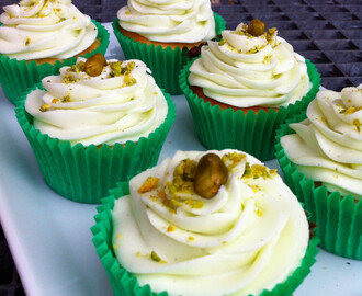 Vanilje Cupcake m/ Pistacie frosting