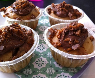 Nougatmuffins med Daim krymmel ;)