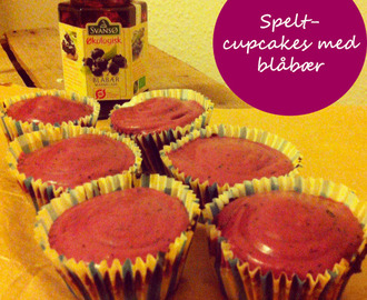 Speltcupcakes med blåbær