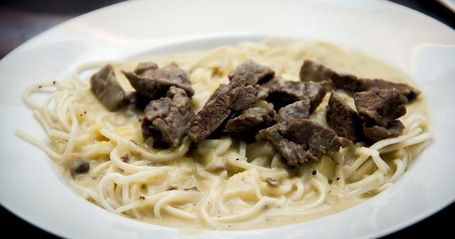 Beef Stroganoff and Noodle Soup