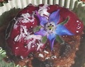 Sunde muffins med brombær topping