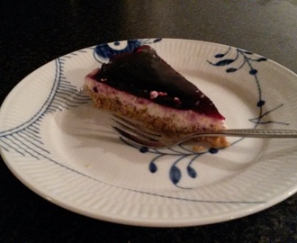 light blåbær cheesecake