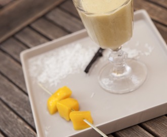 Min sunde MANGO LASSI - en sensommer fryd - fuldkommen mælkefri, laktosefri og sukkerfri !!!