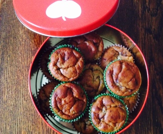 Peanuts-Banan-Chokolade Muffins {så nemt som at tælle til 5..}