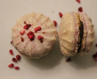 Macarons med chokolade ganache