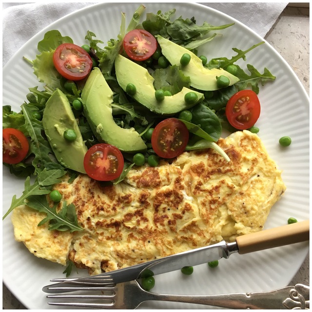 Plain omelette med sunde sager