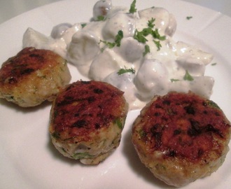 Kyllingefrikadeller med Kartoffelsalat