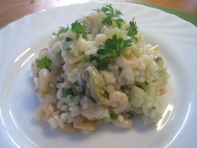 Risotto med fennikel og seafood