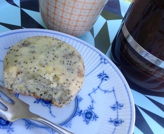 Muffins med birkes, citron og banan