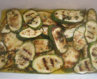 marinerede grillede zucchini