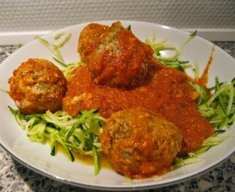 Paleo spaghetti med kødboller