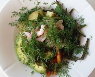 Rejesalat med Avocado, Kartofler og Bagte Grøntsager