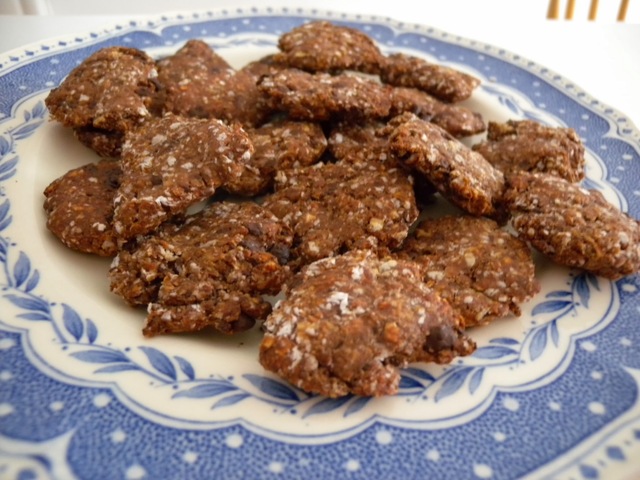 Mini protein-cookies m. chokolade