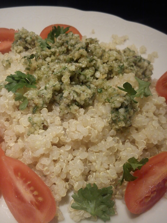 Valnøddepesto med Quinoa
