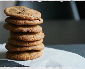 Hazelnut nougat and chocolate chip cookies