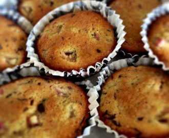 Muffins med rabarber