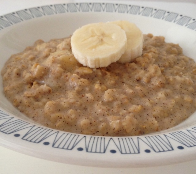 Vaniljeprotein/banan grød