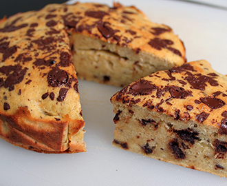 Nem banankage med chokolade