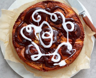 Kanelsnegle med marcipanremonce