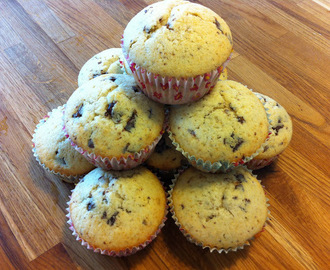 Vanilje muffins med chokoladestykker