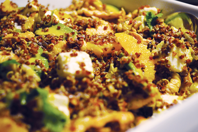 Dameblads-mad: Quinoa med 117 citrusfrugter og en kylling