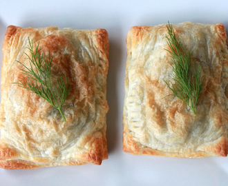 Butterdejspakker med svampe og grønkål