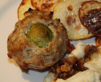 Æblekrydrede farsmuffins med rosenkål