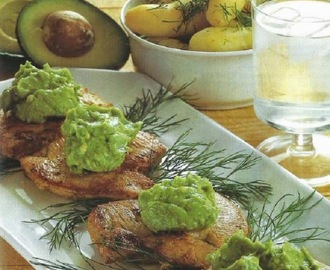 Kalkunschnitzel med avocado