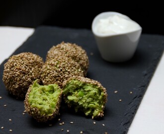 Falafel med edamame-bønner