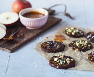 Æbleskiver med chokolade og karamel