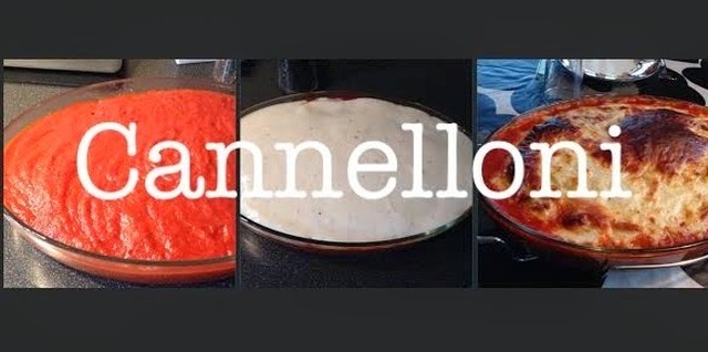 Cannelloni med oksekød og tomatsauce