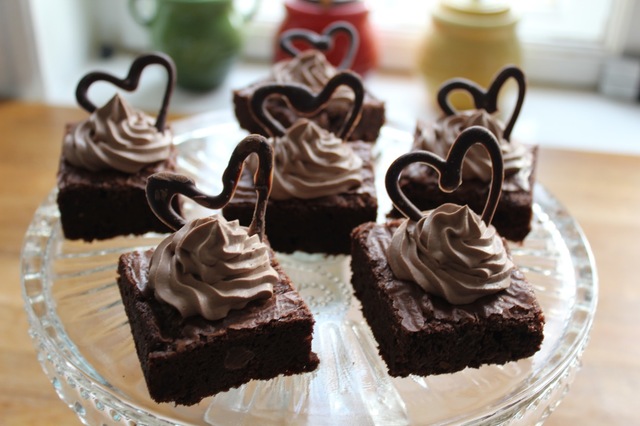 Brownies med chokoladetopping