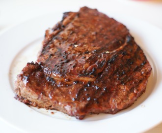 Steak med bagte rodfrugter og parmasancreme - Dukan "style"