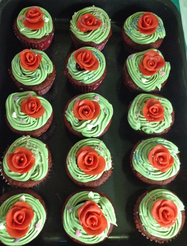 Red Velvet Cupcakes opskrift.
